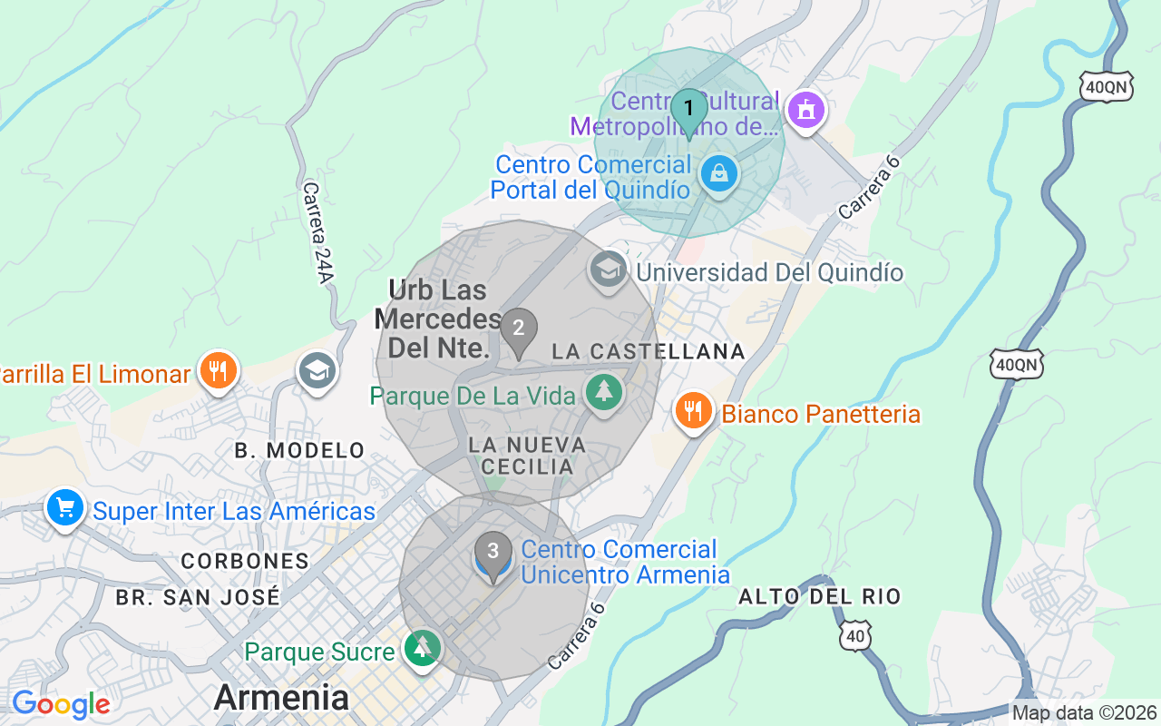 Map of Airbnb guest-review hotspots in Armenia with location premium circles