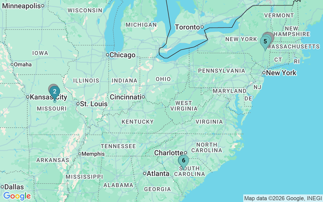 Map of Airbnb guest-review hotspots in Columbia with location premium circles