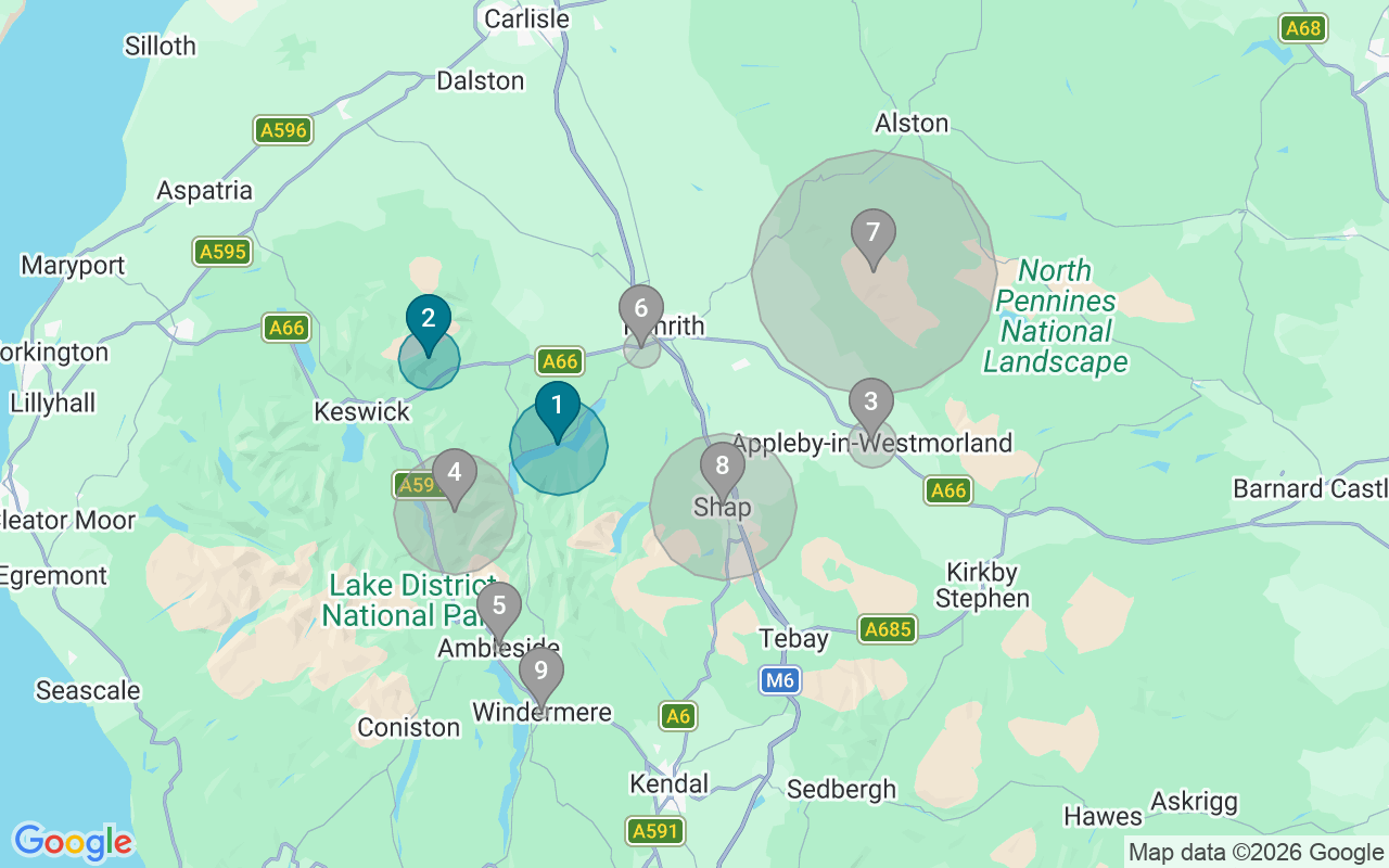 Map of Airbnb guest-review hotspots in Eden with location premium circles