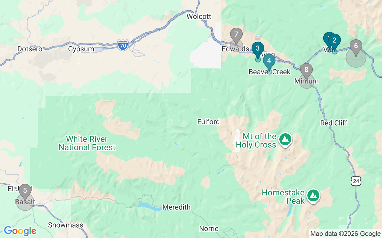 Map of Airbnb guest-review hotspots in Edwards with location premium circles