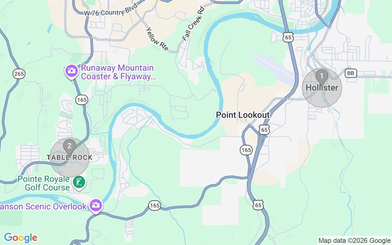 Map of Airbnb guest-review hotspots in Hollister with location premium circles