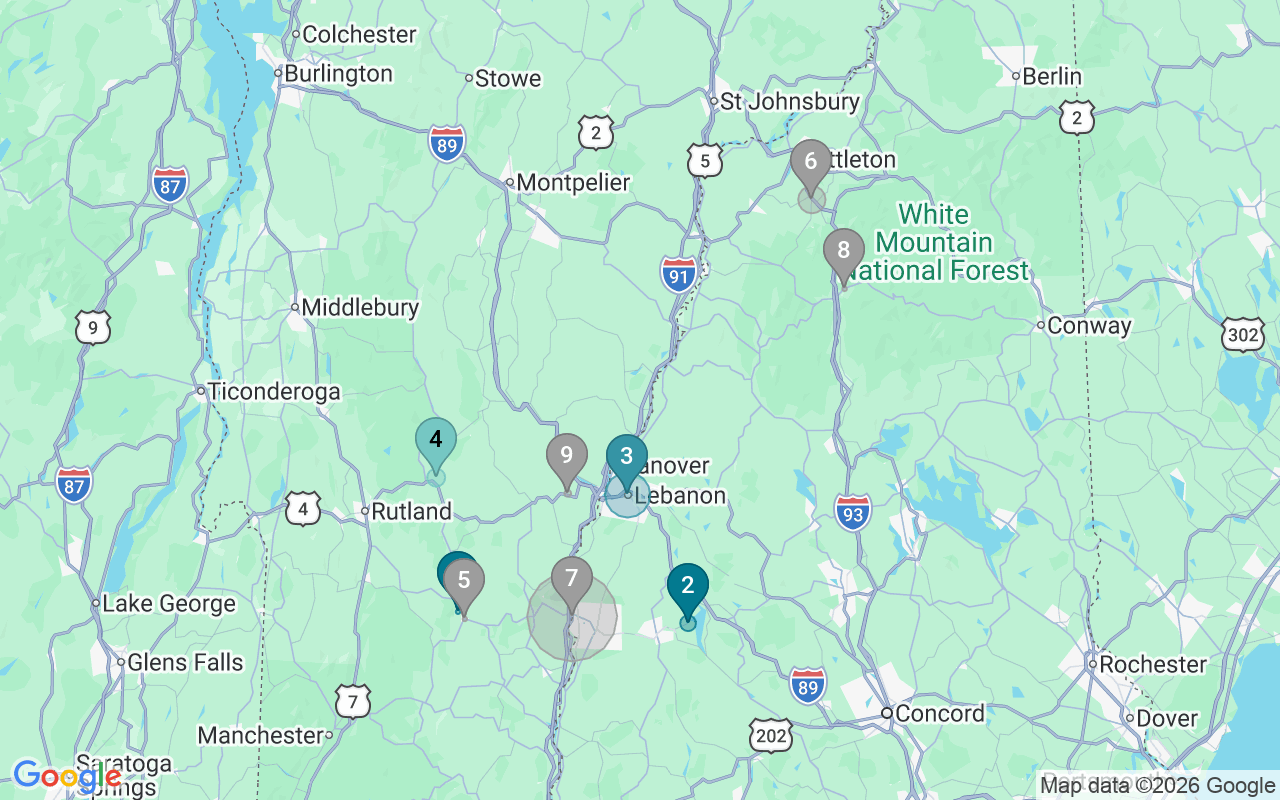 Map of Airbnb guest-review hotspots in Lebanon with location premium circles